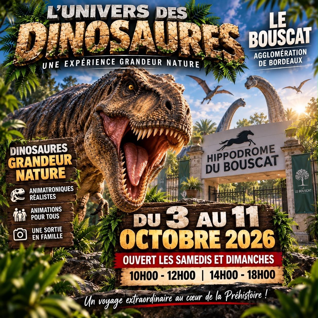 Exposition Super-héros et dinosaures à Hippodrome de Bordeaux Le Bouscat, 8 avenue de l’Hippodrome, 33110 Le Bouscat