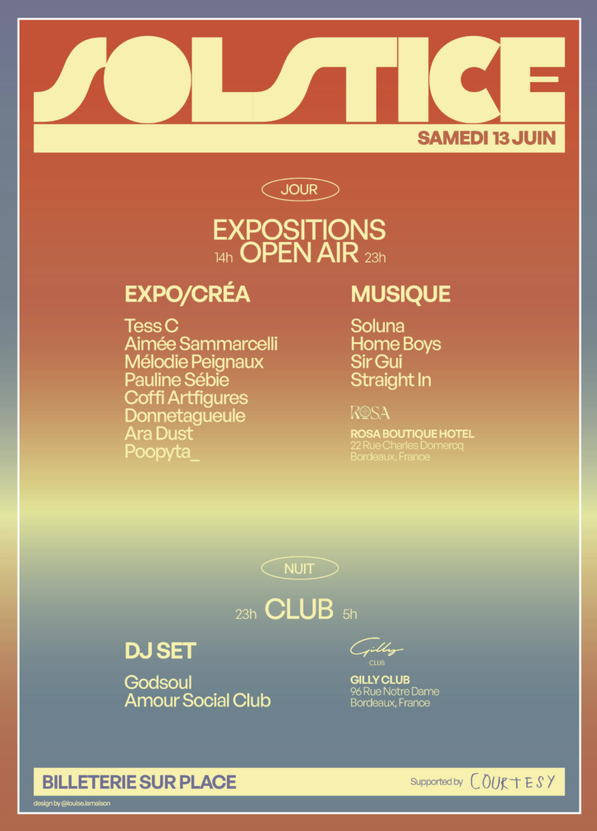 SOLSTICE Bordeaux : art, musique et lifestyle le 13 juin 2026 — Bar à Bordeaux